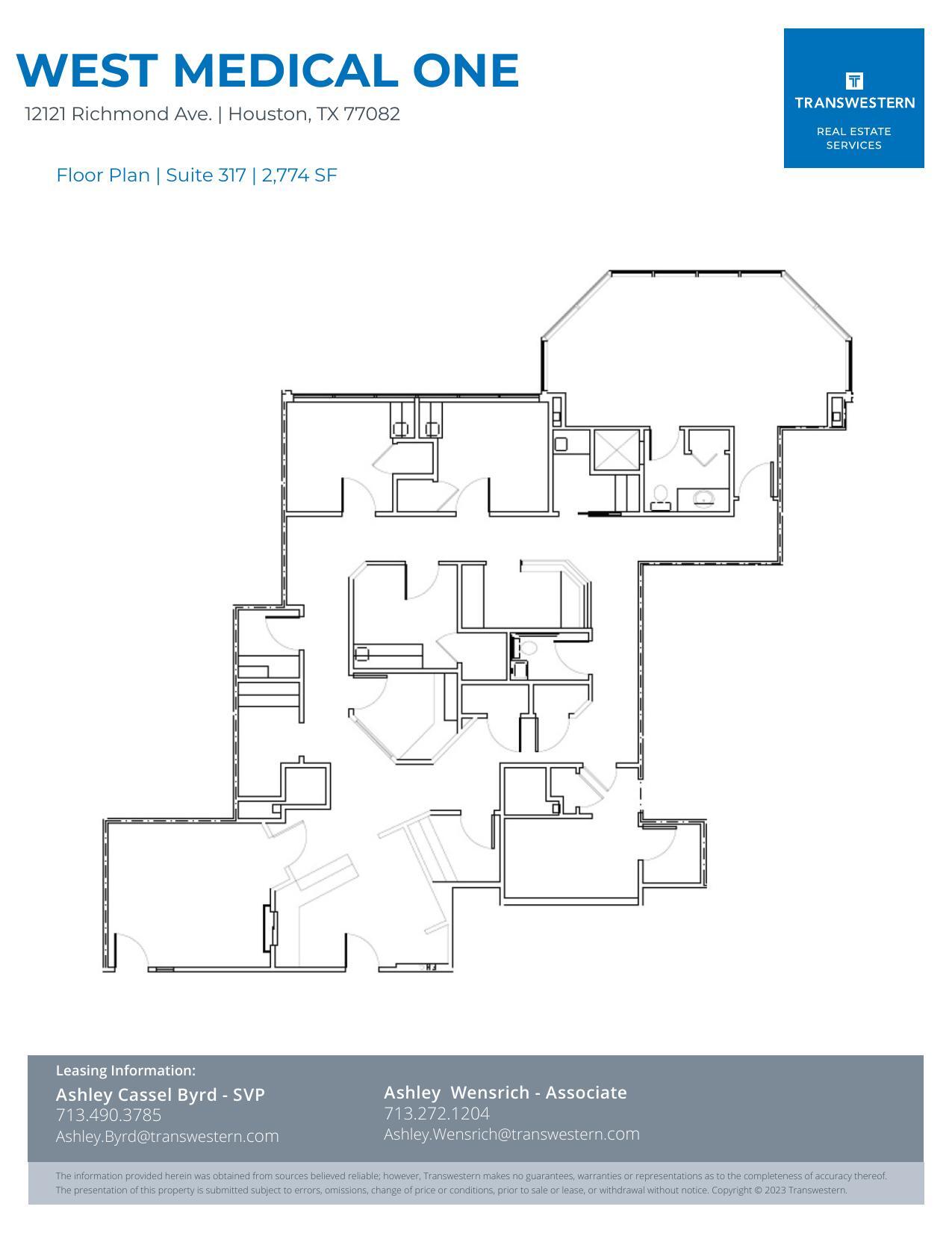 12121 Richmond Ave, Houston, TX à louer Plan d’étage– Image 1 sur 2