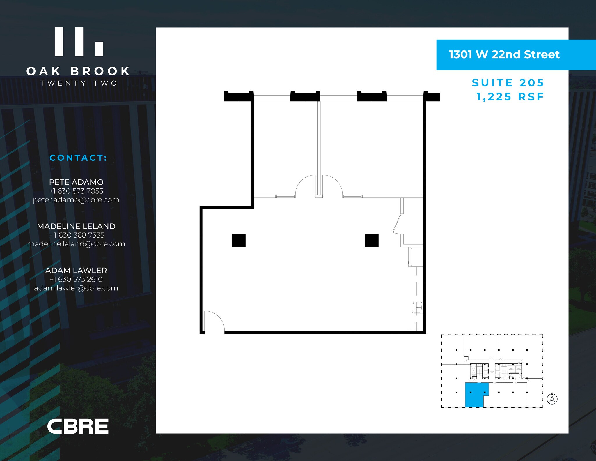 1301 W 22nd St, Oak Brook, IL à louer Photo intérieure– Image 1 sur 2