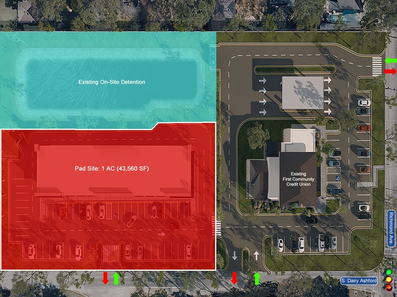 S Dairy Ashford Rd & Richmond Ave, Houston, TX à vendre - Photo de la construction – Image 2 sur 11