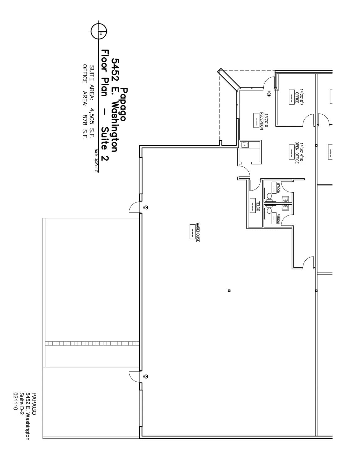5444 E Washington St, Phoenix, AZ à louer Plan d’étage– Image 1 sur 1