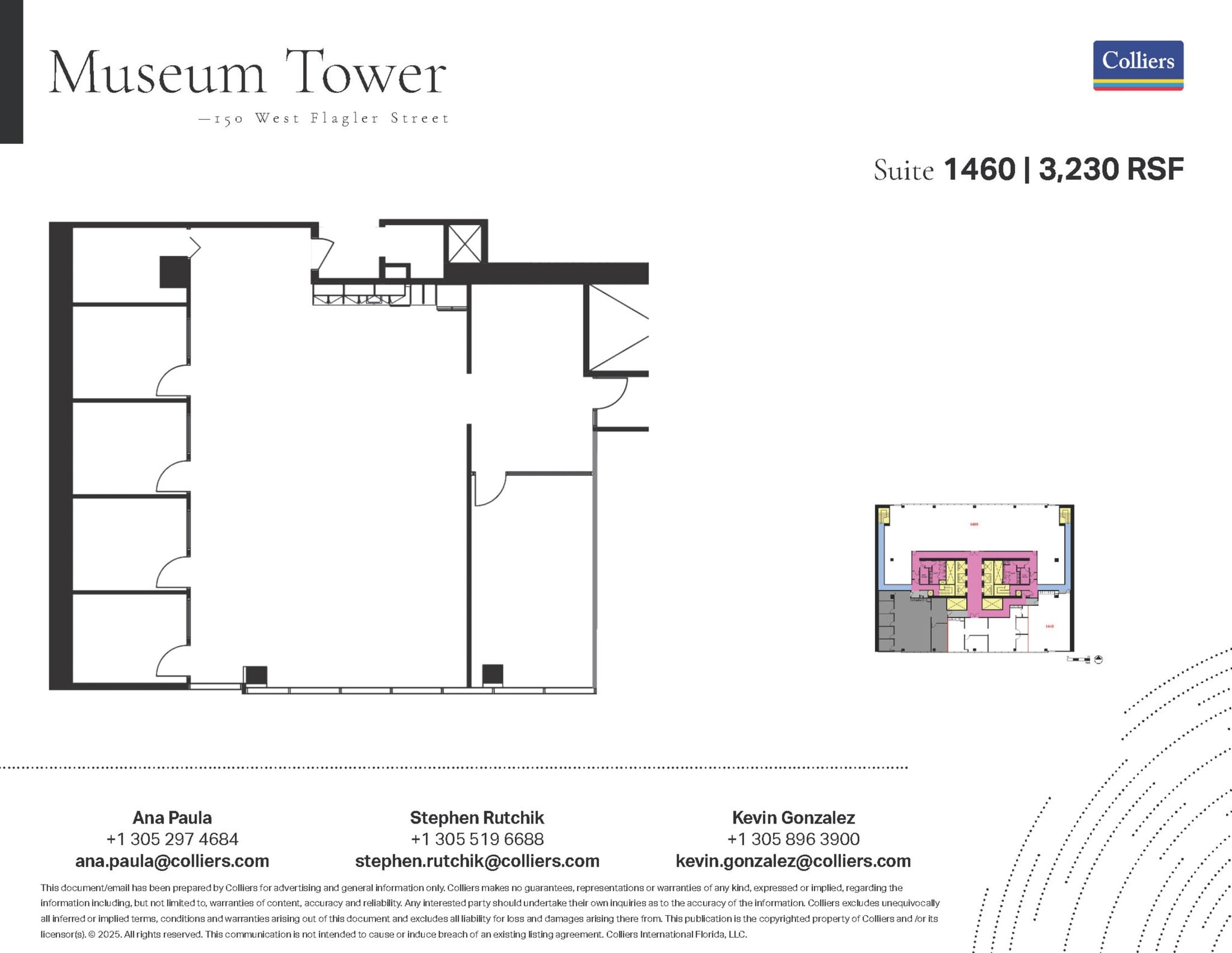 150 W Flagler St, Miami, FL à louer Plan d’étage– Image 1 sur 1