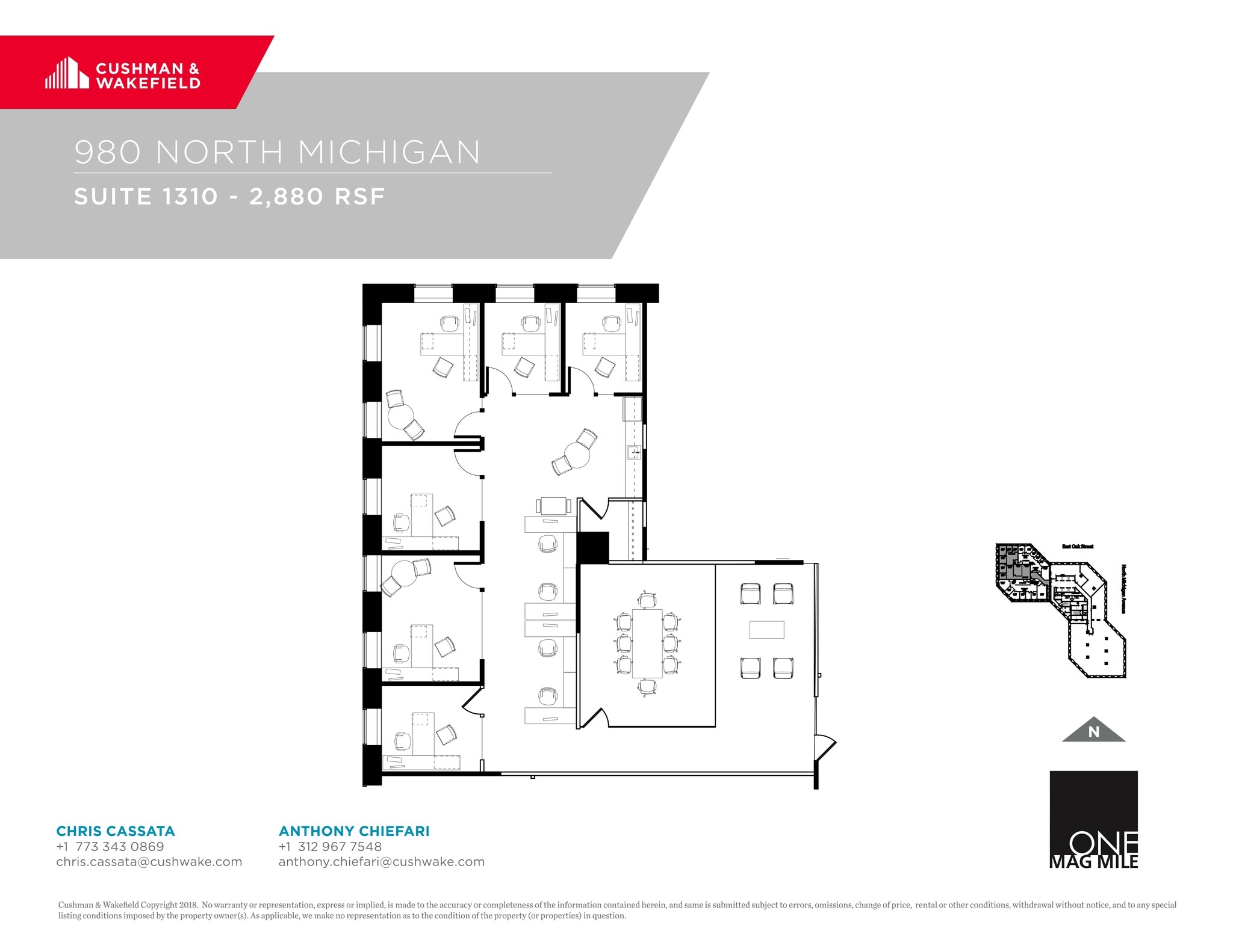 980 N Michigan Ave, Chicago, IL à louer Plan de site– Image 1 sur 2