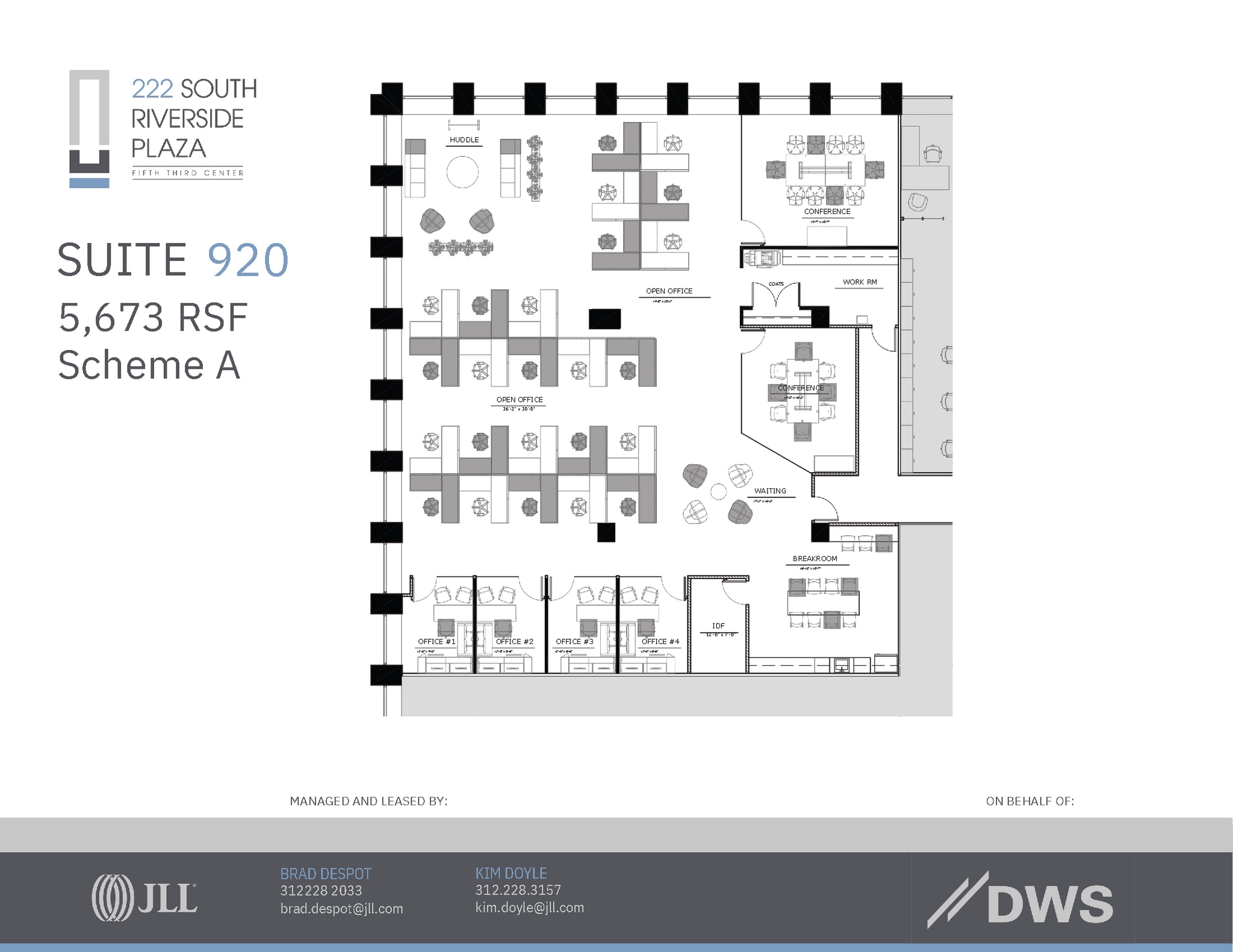 222 S Riverside Plz, Chicago, IL à louer Plan d’étage– Image 1 sur 2