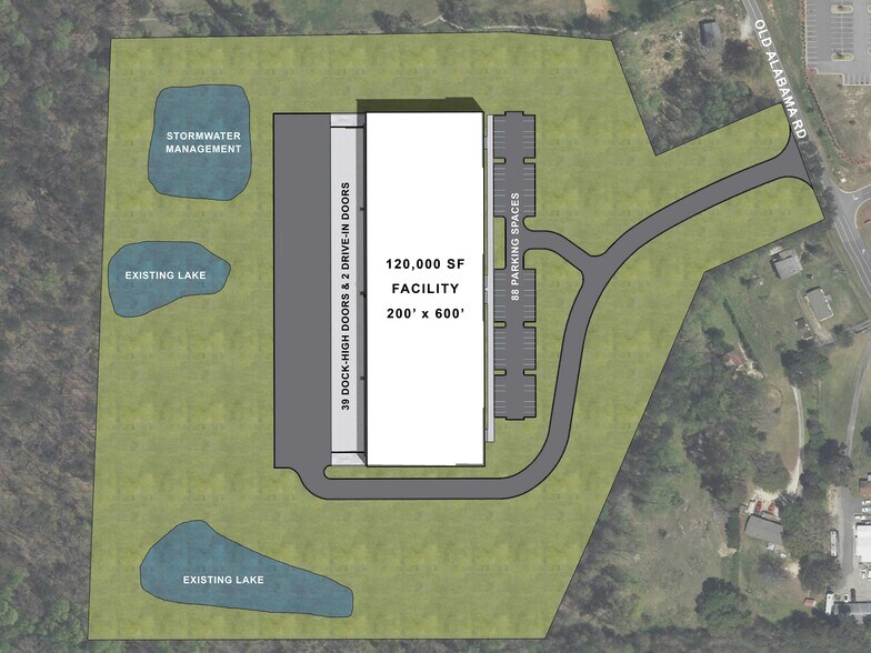 6073 Old Alabama Rd, Acworth, GA à louer - Plan de site – Image 2 sur 4