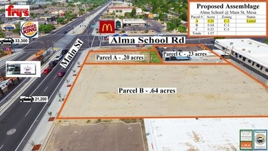 1144 & 1156 W Main St, Mesa, AZ - Vue aérienne  vue de carte
