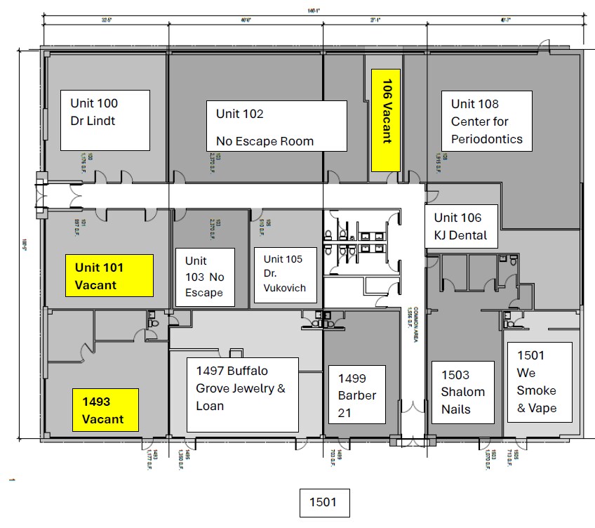 1397-1501 W Dundee Rd, Buffalo Grove, IL à louer Plan de site– Image 1 sur 1