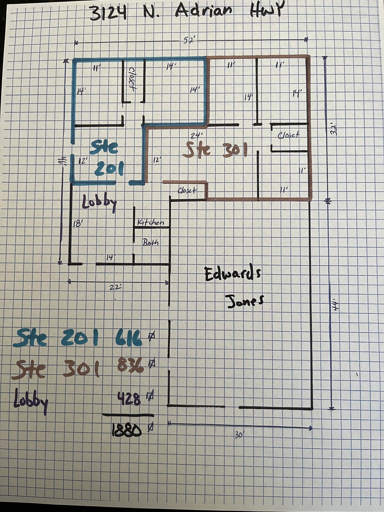 3124 N Adrian Hwy, Adrian, MI à louer Plan d’étage– Image 1 sur 1