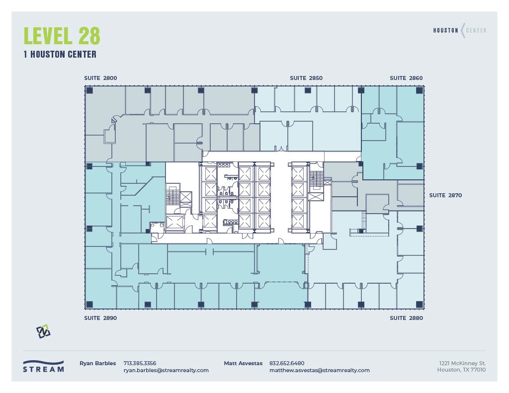 1221 McKinney St, Houston, TX à louer Plan d’étage– Image 1 sur 1