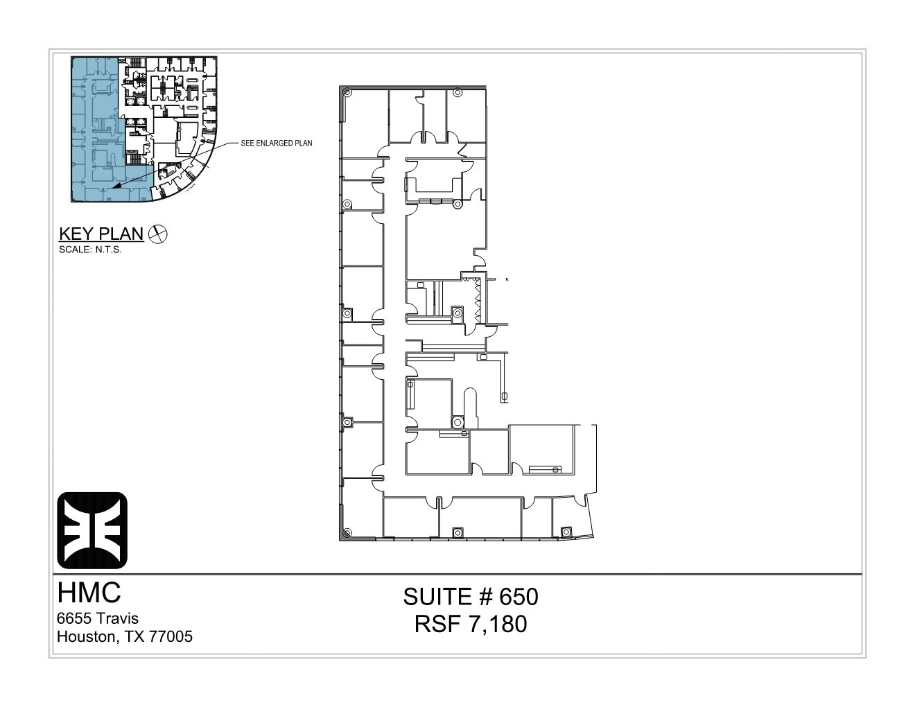 6655 Travis St, Houston, TX à louer Plan d’étage– Image 1 sur 1