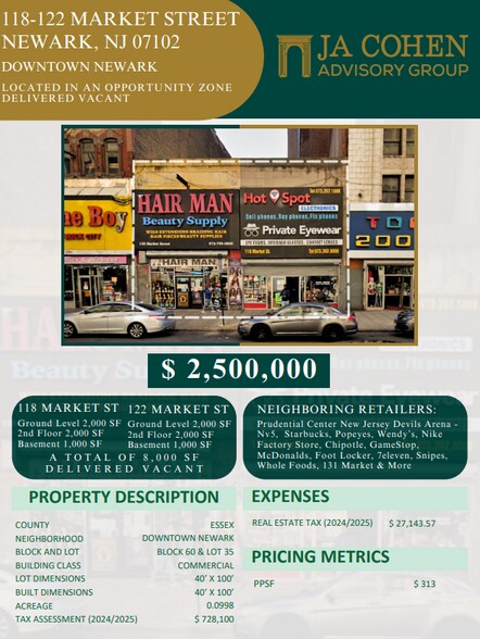 118-120 Market St, Newark, NJ à vendre - Photo de l’immeuble – Image 2 sur 7