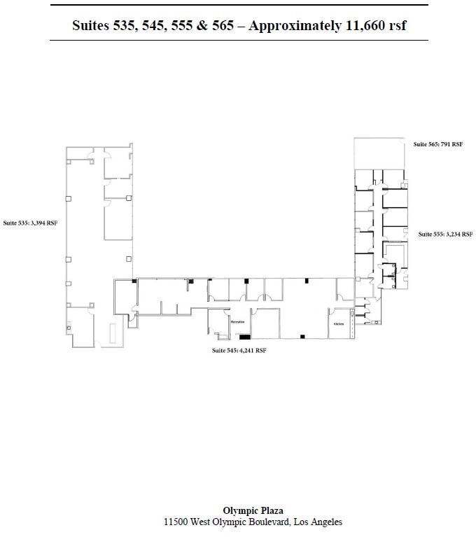11500 W Olympic Blvd, Los Angeles, CA à louer Plan d’étage– Image 1 sur 2