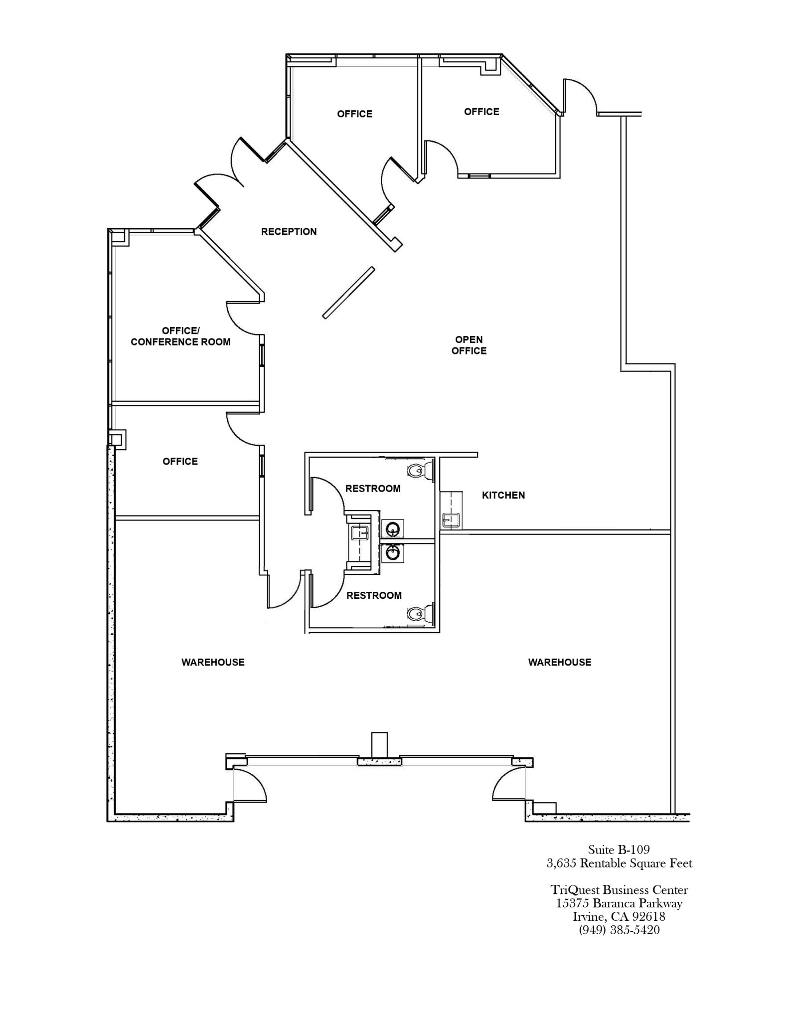 15375 Barranca Pky, Irvine, CA à louer Plan d’étage– Image 1 sur 1