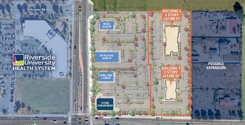 NW Corner of Cactus and Nason, Moreno Valley, CA à louer - Plan de site – Image 1 sur 2