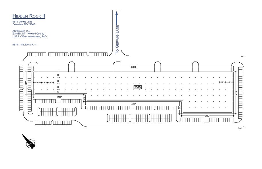 9515 Gerwig Ln, Columbia, MD à louer - Plan de site – Image 1 sur 6