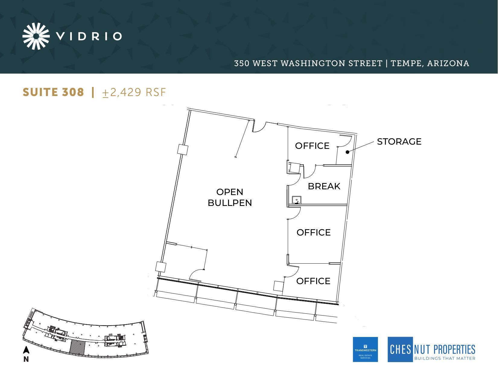 350 W Washington St, Tempe, AZ à louer Plan d’étage– Image 1 sur 1