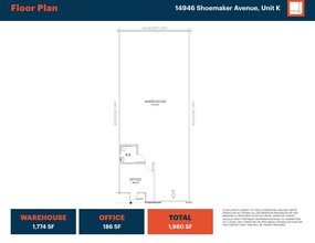 14944 Shoemaker Ave, Santa Fe Springs, CA à louer Plan d’étage– Image 1 sur 1