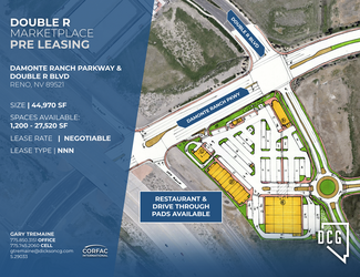 Plus de détails pour Damonte Ranch Parkway & Double R Blvd, Reno, NV - Local commercial à louer
