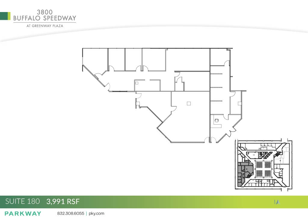 3800 Buffalo Speedway, Houston, TX à louer Plan d’étage– Image 1 sur 2