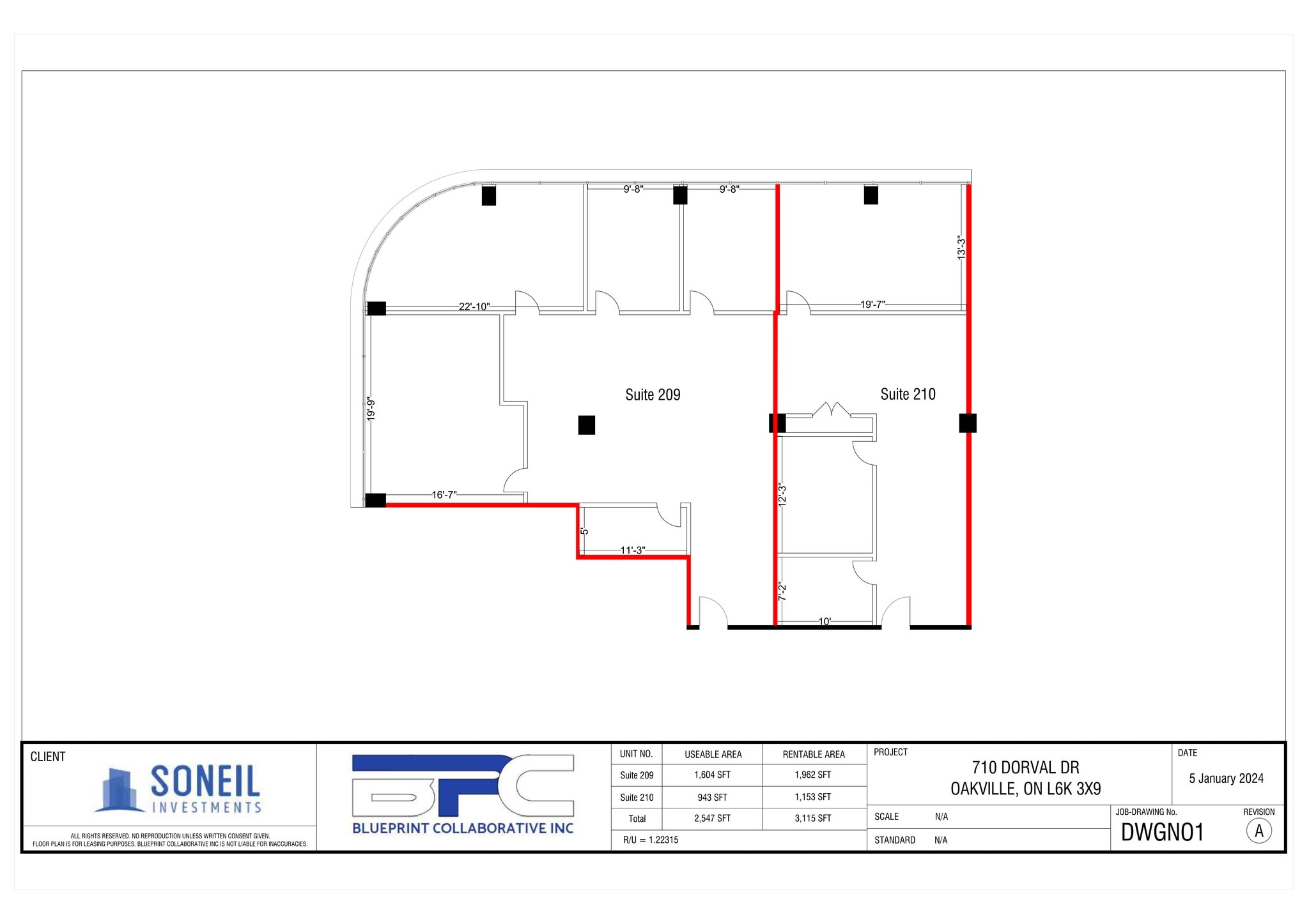 700 Dorval Dr, Oakville, ON à louer Plan de site– Image 1 sur 19