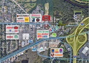 302-316 Baldwin St, Jenison, MI - VUE AÉRIENNE  vue de carte