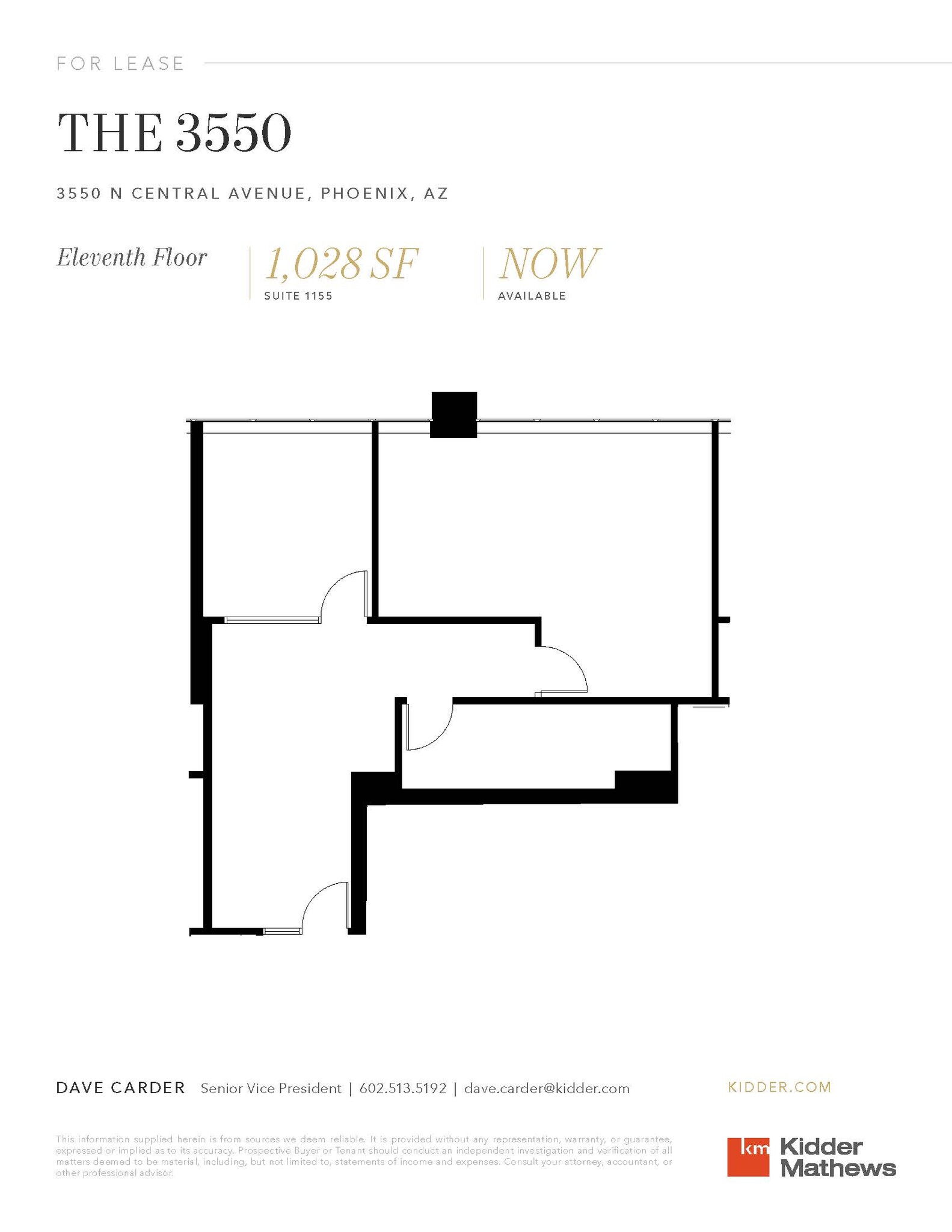 3550 N Central Ave, Phoenix, AZ à louer Plan d’étage– Image 1 sur 1