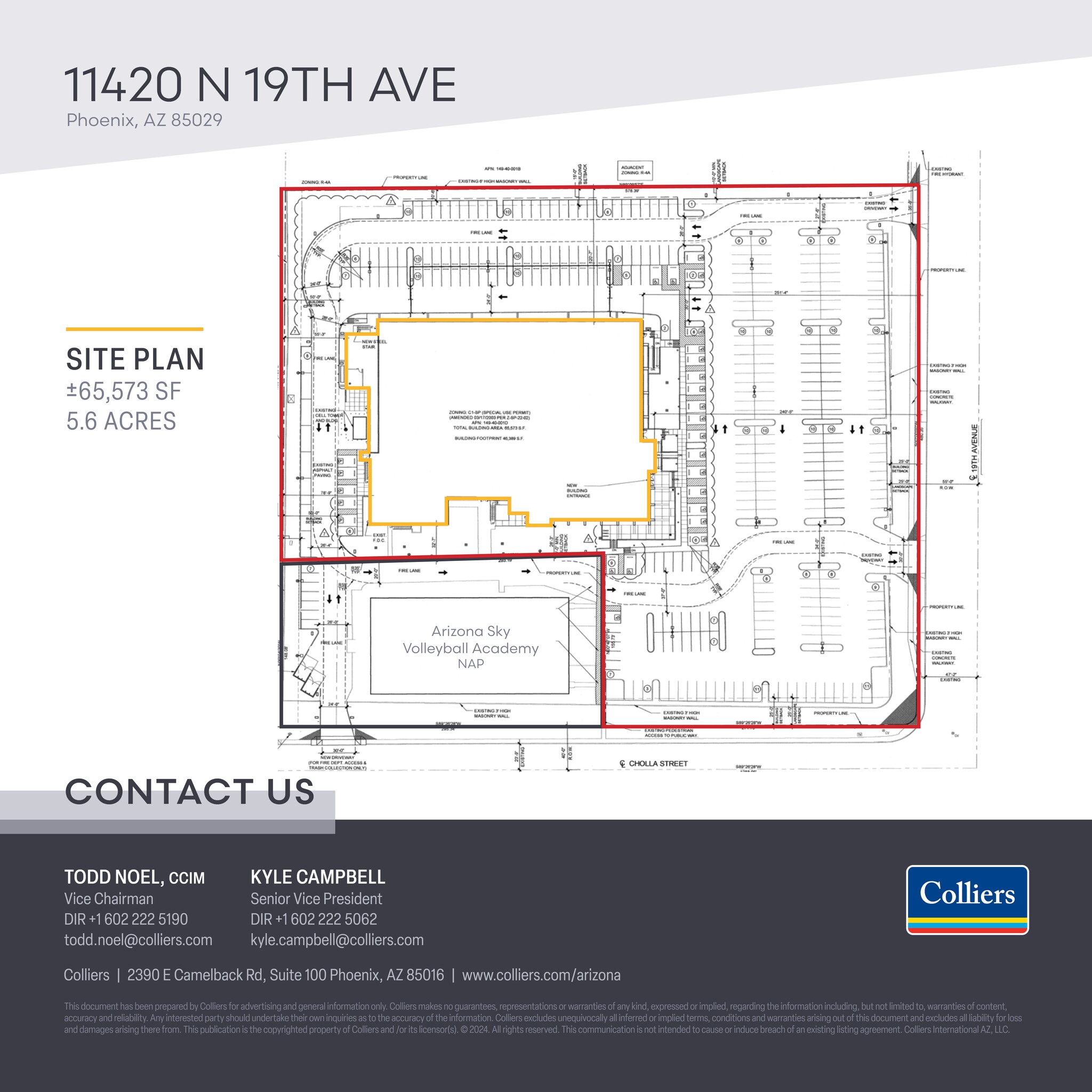 11420 N 19th Ave, Phoenix, AZ à louer Plan de site– Image 1 sur 2
