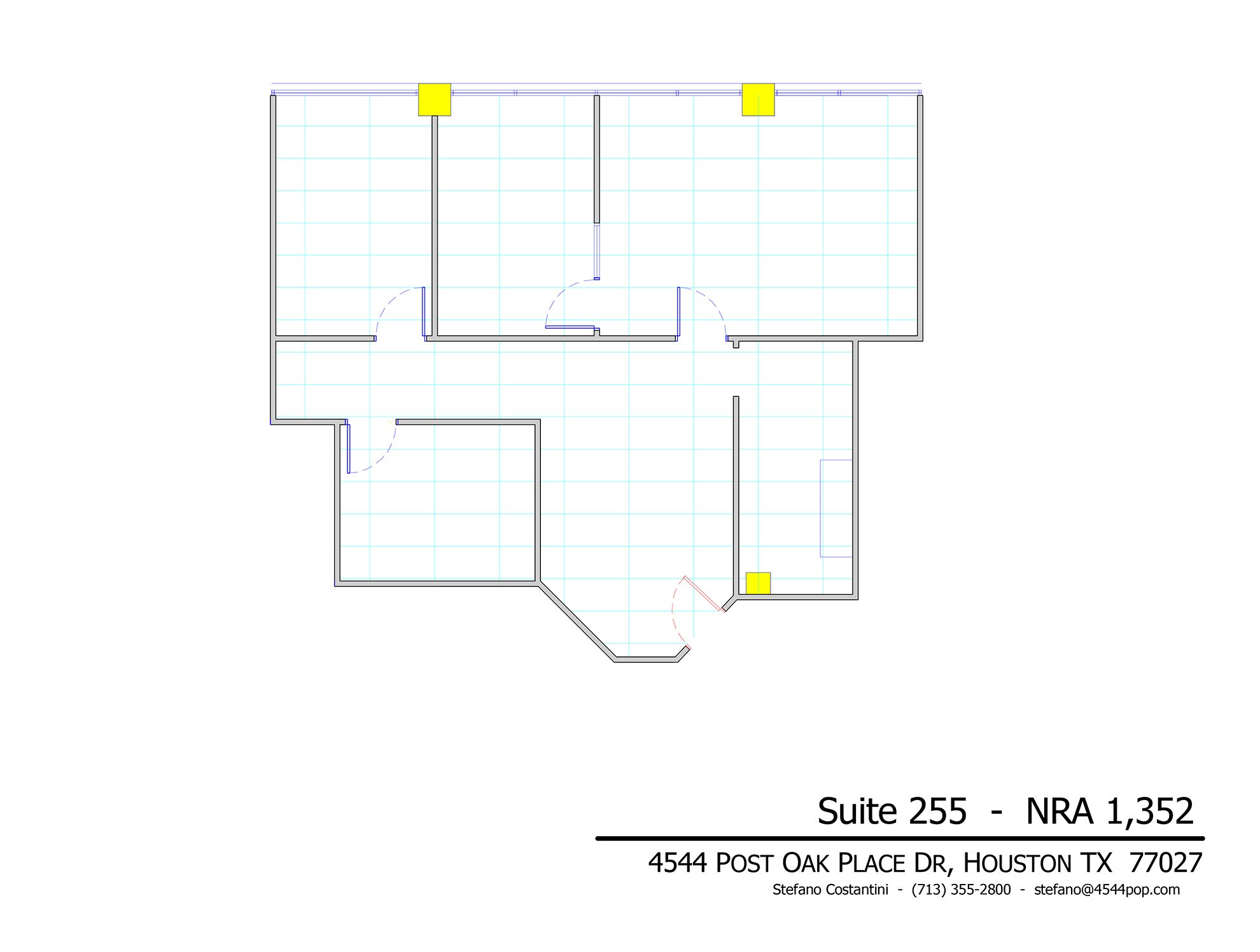 4544 Post Oak Pl, Houston, TX à louer Plan d’étage– Image 1 sur 1