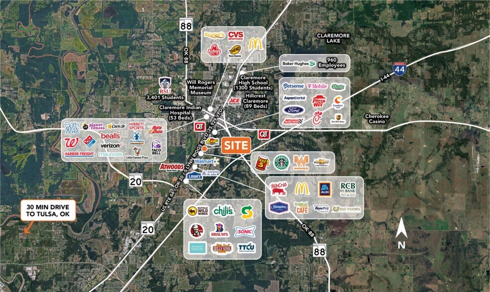 1090 S Lynn Riggs Blvd, Claremore, OK à louer - Plan de site – Image 2 sur 5