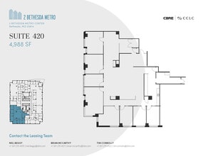 2 Bethesda Metro Ctr, Bethesda, MD à louer Plan d’étage– Image 1 sur 2