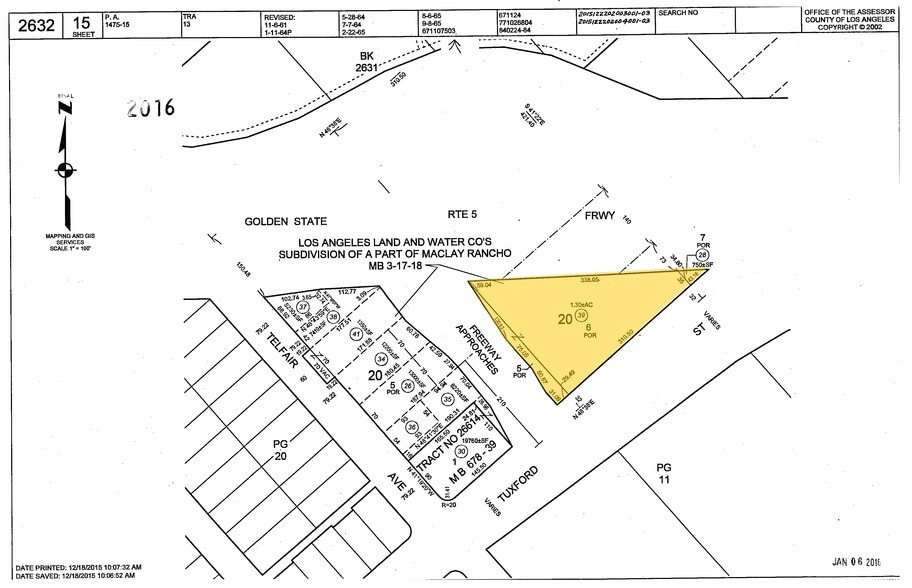 11541 Tuxford St, Sun Valley, CA à louer - Plan cadastral – Image 3 sur 6