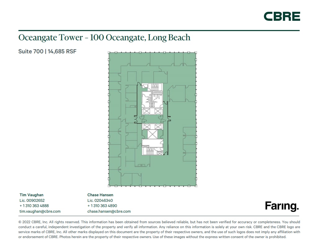 100 Oceangate, Long Beach, CA à louer Plan d’étage– Image 1 sur 1