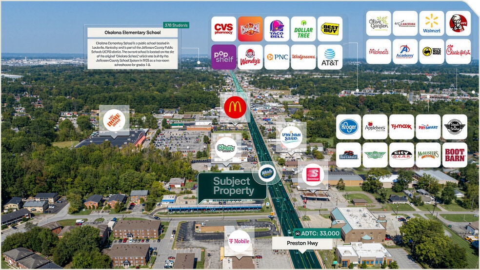 8408 Preston Hwy, Louisville, KY à vendre - Aérien – Image 2 sur 3