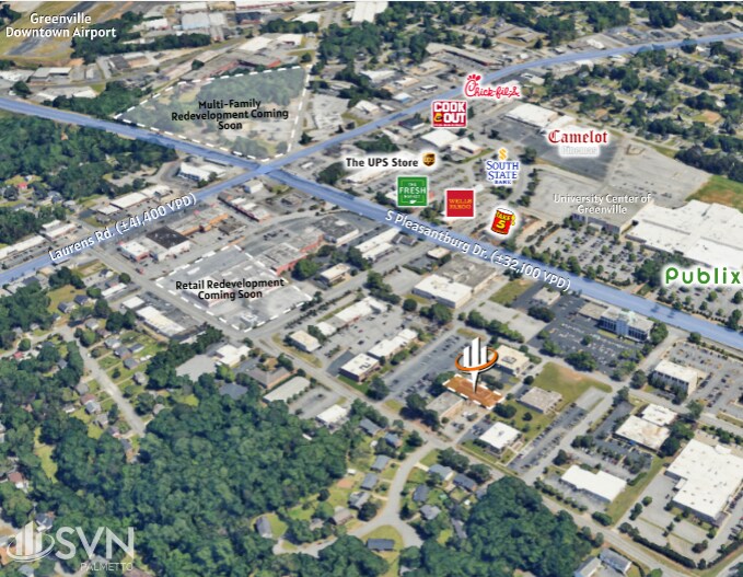 121 Edinburgh Ct, Greenville, SC à vendre - Aérien – Image 2 sur 12