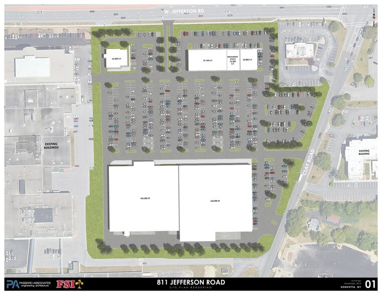 811-813 Jefferson Rd, Henrietta, NY à louer - Plan de site – Image 1 sur 4