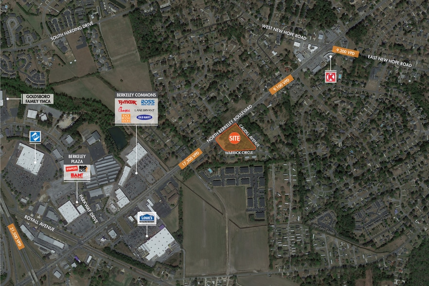 North Berkeley Blvd, Goldsboro, NC à vendre - Aérien – Image 1 sur 2