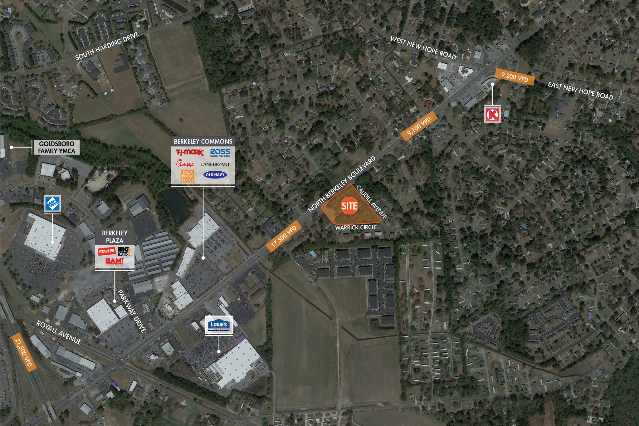North Berkeley Blvd, Goldsboro, NC à vendre Aérien– Image 1 sur 3