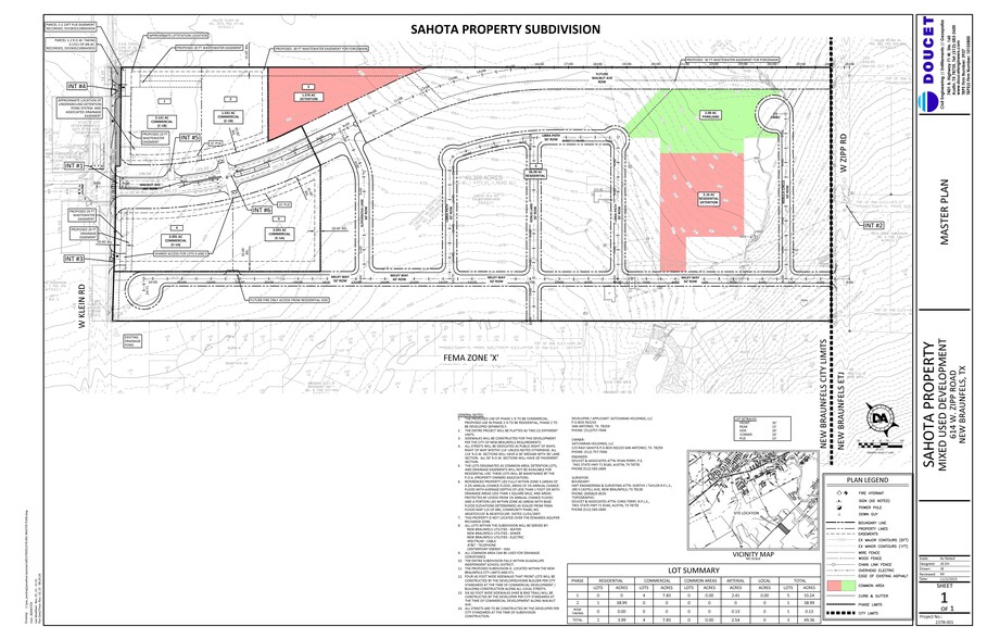 614 Zipp, New Braunfels, TX à vendre - Plan cadastral – Image 1 sur 6