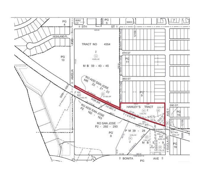 155 N Eucla Ave, San Dimas, CA à vendre - Plan cadastral – Image 3 sur 3