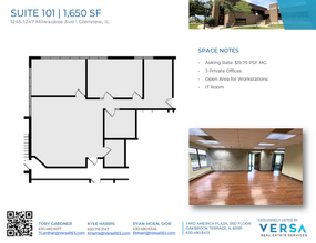 1245-1247 Milwaukee Ave, Glenview, IL à vendre Plan d’étage– Image 1 sur 2