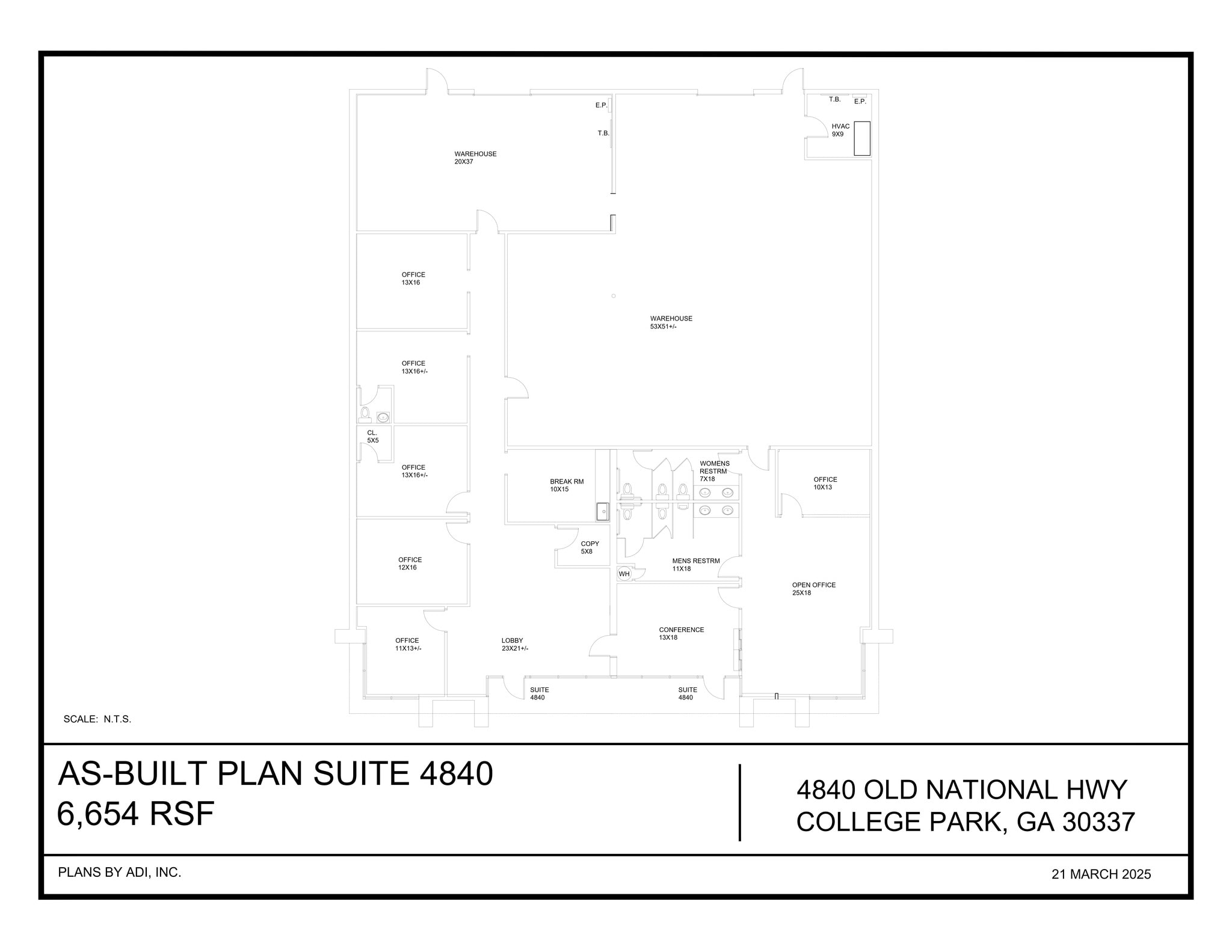 4810-4820 Old National Hwy, Atlanta, GA à louer Plan de site– Image 1 sur 2