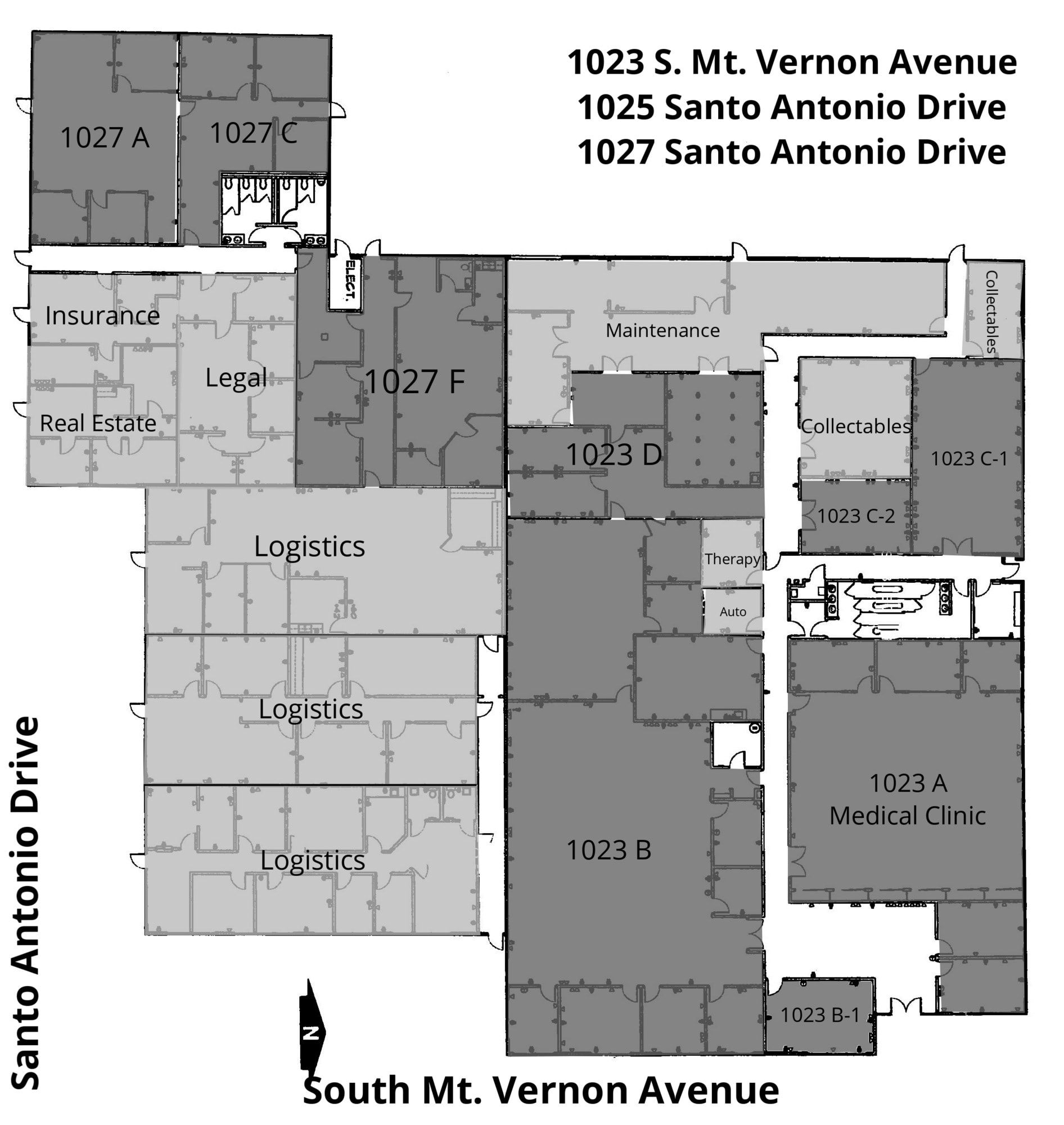 1023-1027 S Mt Vernon Ave, Colton, CA à louer Plan d’étage– Image 1 sur 1