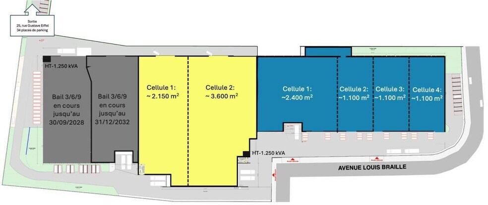 Local d’activités dans Morangis à louer - Plan d’étage – Image 2 sur 2