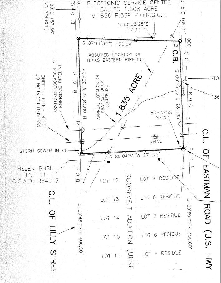 S Eastman Rd, Longview, TX à vendre Plan cadastral– Image 1 sur 2