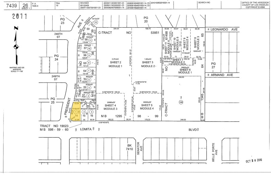 1539 Lomita Blvd, Harbor City, CA à vendre - Plan cadastral – Image 3 sur 3