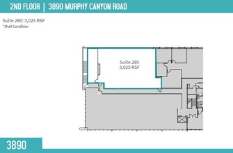 3870 Murphy Canyon Rd, San Diego, CA à louer Plan d’étage– Image 1 sur 1