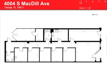 4004 S Macdill Ave, Tampa, FL à louer Plan d’étage– Image 1 sur 16