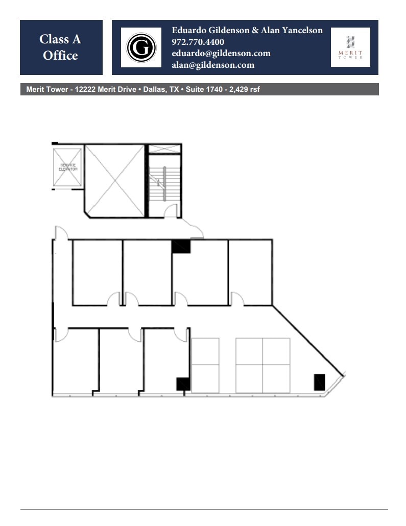 12222 Merit Dr, Dallas, TX à louer Plan d’étage– Image 1 sur 1