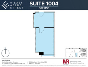 11 E Adams St, Chicago, IL à louer Plan d’étage– Image 1 sur 3