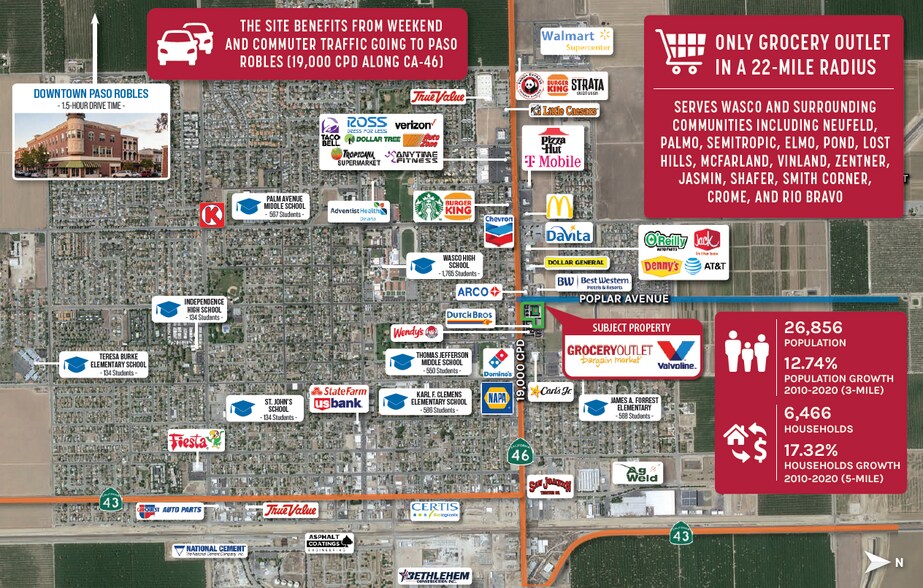 Grocery Outlet & Valvoline | Wasco, CA portefeuille de 2 biens à vendre sur LoopNet.fr - Photo de l’immeuble – Image 3 sur 5