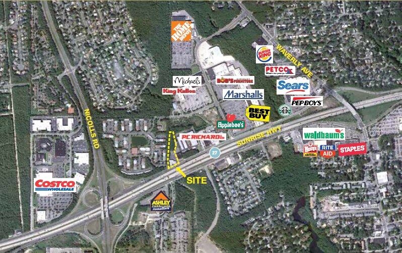 615 W Sunrise Hwy, Patchogue, NY à vendre - Aérien – Image 2 sur 5